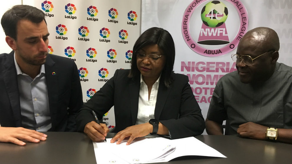 Firma del acuerdo Internacional de LaLiga en Nigeria