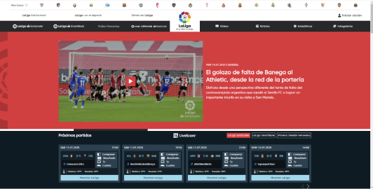 Imágenes de home de la web en escritorio.